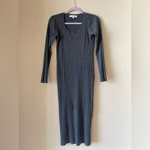 LOFT ribbed, long sleeve, scoop neck sweater dress